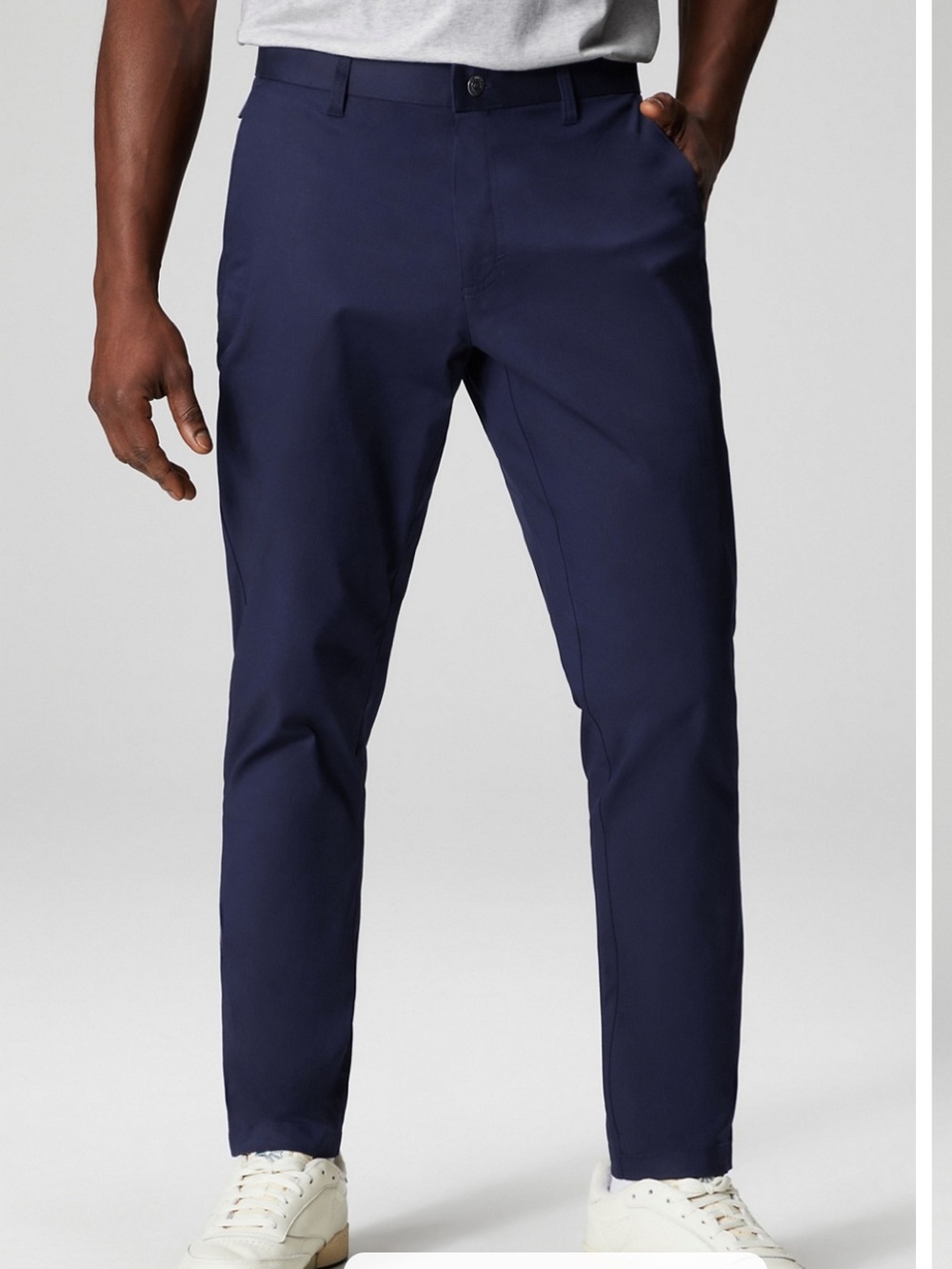 Fabletics The High Side Chino (Classic Fit) SZ 36 in Deep Navy Blue